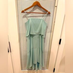 Halston MIDI asymmetrical cocktail wedding dress